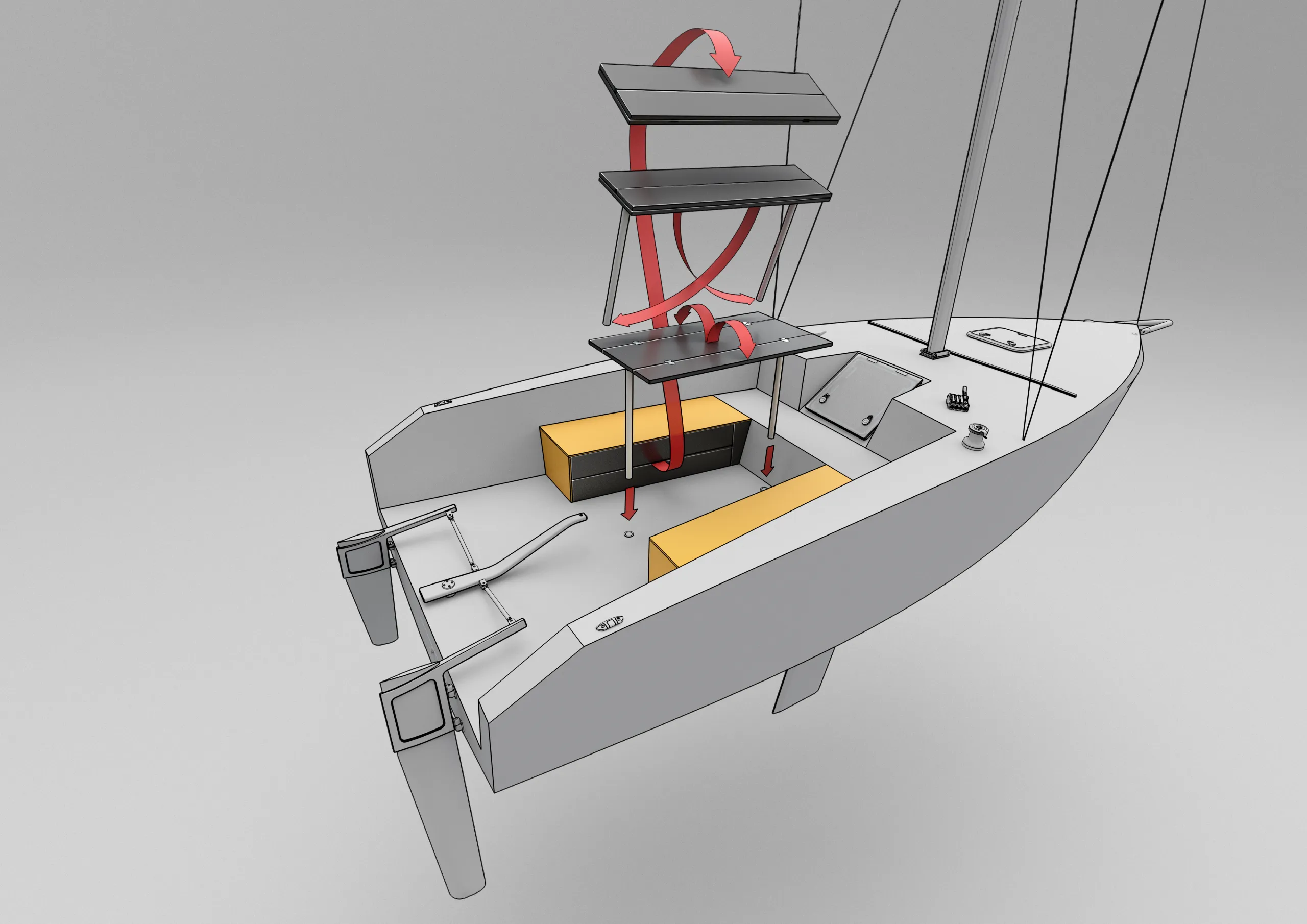 Chianti 24 montage table - render